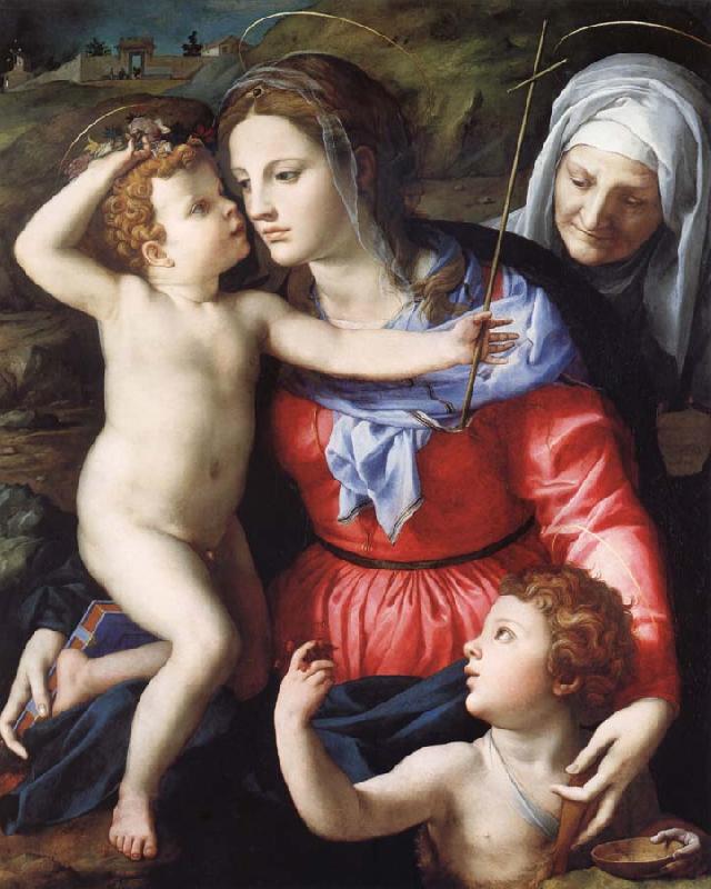 Agnolo Bronzino The Madonna and Child with Saint John the Baptist and Saint Anne oil painting image